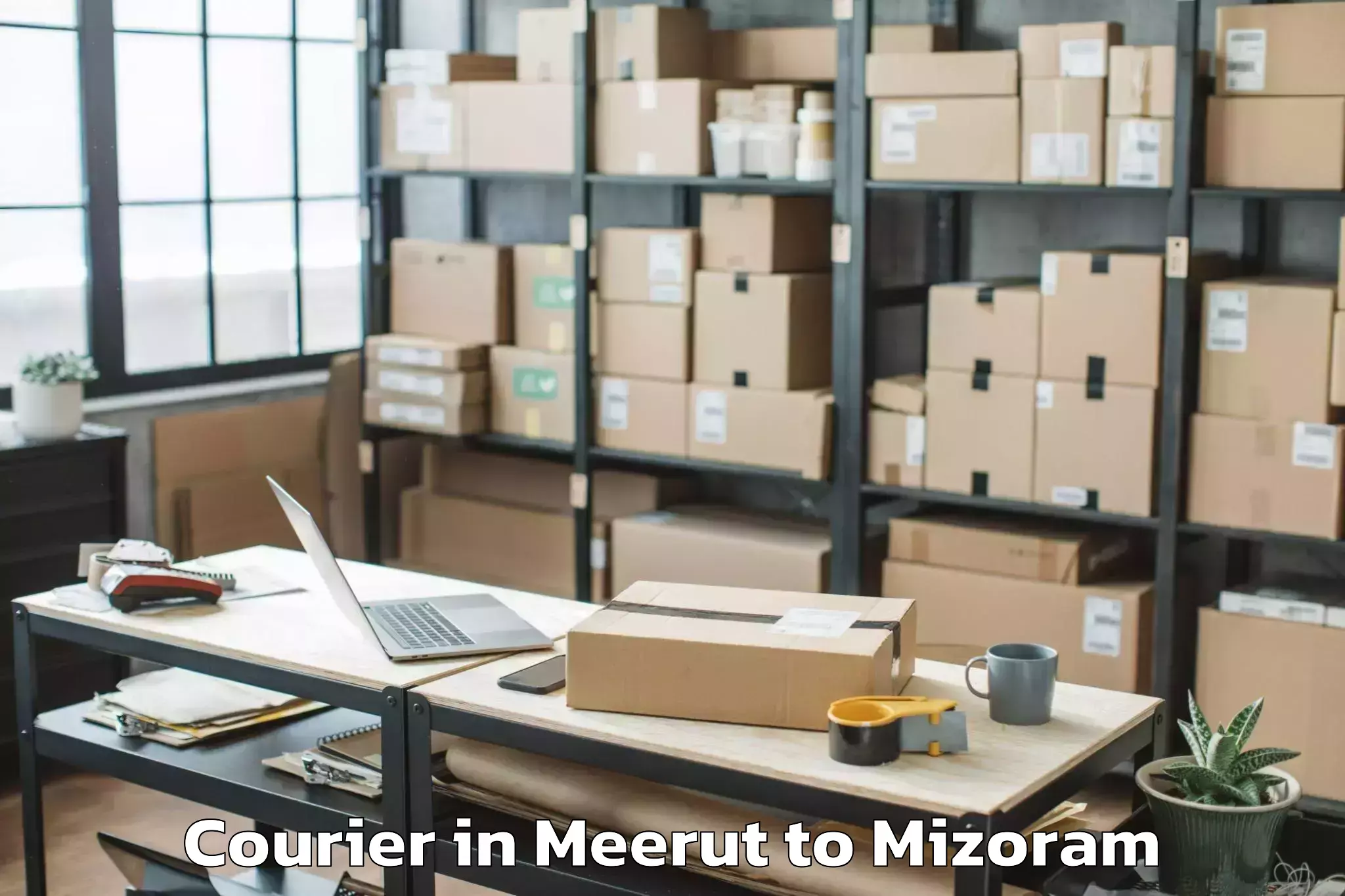 Top Meerut to Saiha Courier Available